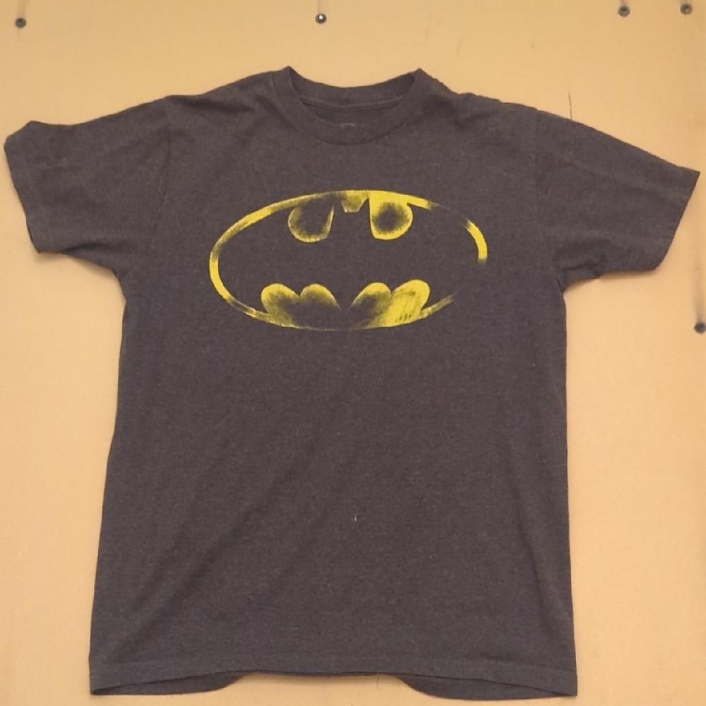 Gray T-Shirt with Yellow Batman Logo